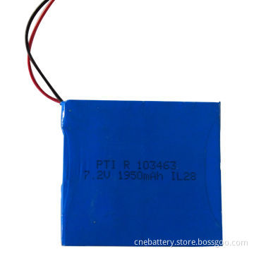 7.4V/1,950mAh Lithium Rechargeable Polymer Battery Pack for Electric Products